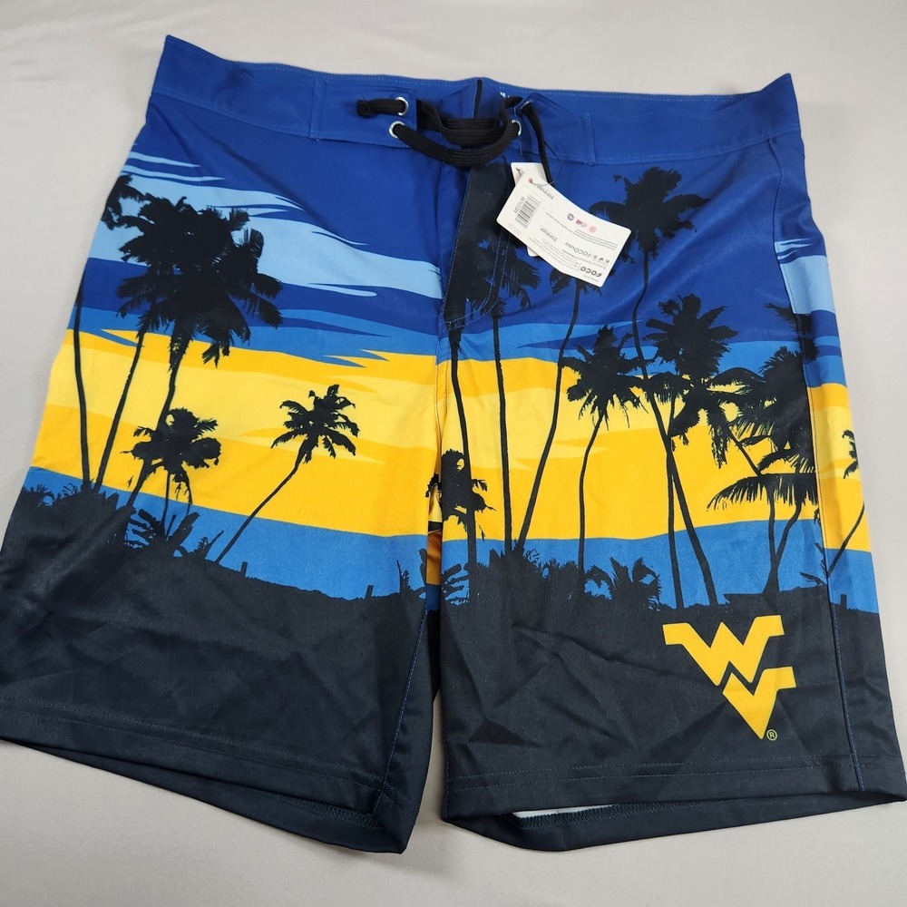 Foco West Virginia Mountaineers Boardshorts Mens M Hawaiian NWT